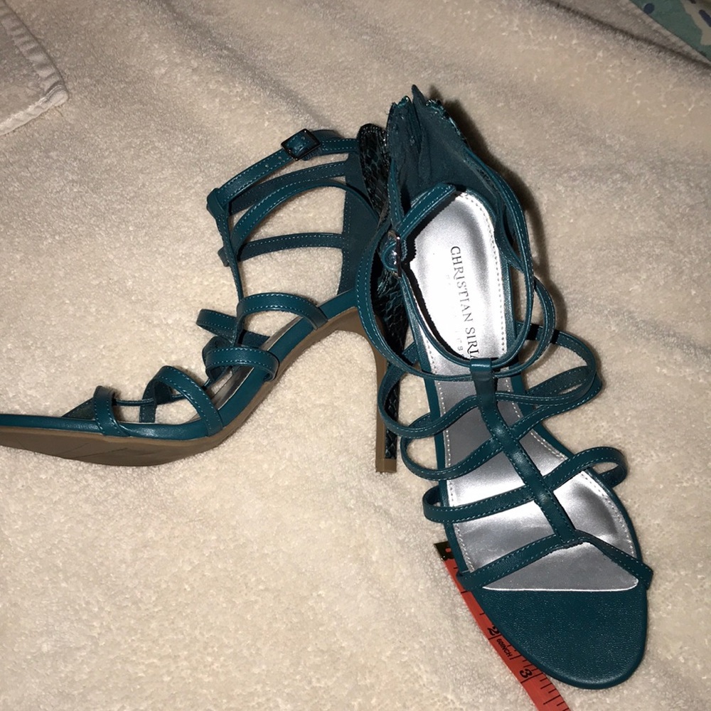 High heeled shoes